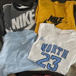 Nike Kids Short Sleeve Tees - Gray, Yellow, Light Blue, White